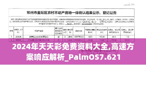2024年天天彩免费资料大全,高速方案响应解析_PalmOS7.621