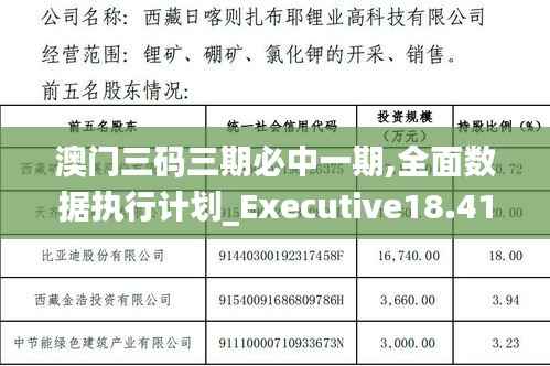 澳门三码三期必中一期,全面数据执行计划_Executive18.417