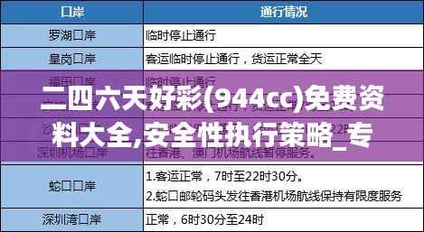 二四六天好彩(944cc)免费资料大全,安全性执行策略_专业版3.588