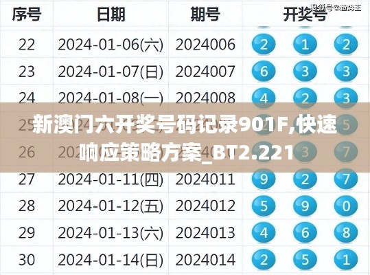 新澳门六开奖号码记录901F,快速响应策略方案_BT2.221