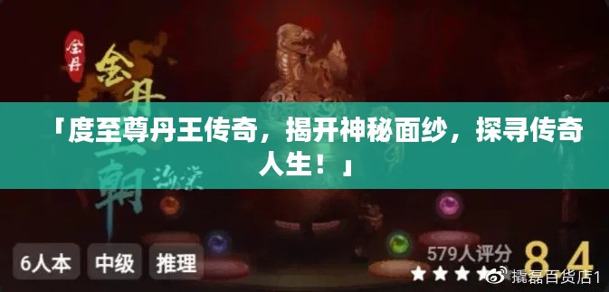 「度至尊丹王传奇，揭开神秘面纱，探寻传奇人生！」