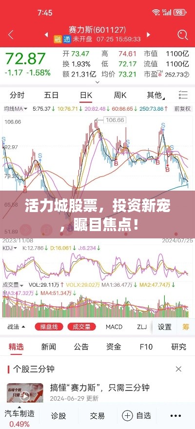 活力城股票，投资新宠，瞩目焦点！
